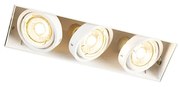 Faretto da incasso bianco orientabile e inclinabile senza cornice 3 luci - Oneon