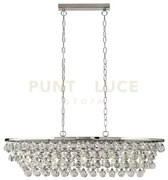 Michelle 5lt pendant - metallo cromato e vetro a goccia