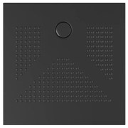 Piatto doccia quadrato 80x80 H3 cm in ceramica nero opaco con antiscivolo Ruy