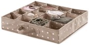 Organizzatore per cassetti beige con 16 scomparti Dots Rivoli - Compactor