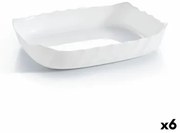 Teglia da Cucina Luminarc Smart Cuisine Rettangolare Bianco Vetro 29 x 30 cm (6 Unità)