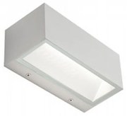 Applique Da Esterno Contemporanea Box Alluminio E Vetro Bianco Led 12W 4000K