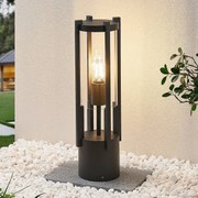 Lampione da giardino Brienne Lucande, dimmerabile, Nero, Alluminio, Moderno, Lampada da esterni