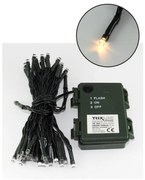 Catena LED da esterno natalizia 50xLED/2 funzioni 5,4m IP44 bianco caldo