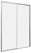 Porta doccia L 131 x H 200cm, Sp. 8 mm in vetro vetro senza finitura / trasparente profilo argento