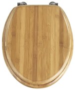 WENKO 144726100 - Sedile per WC BAMBOO 34x41 cm marrone/argento