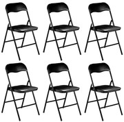 LUCIE - sedia pieghevole salvaspazio set da 6 monocolor
