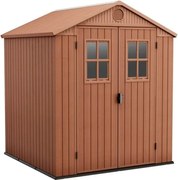 Casetta Da Giardino In Resina 190x244x221H Cm Darwin 6x8 Con Finestre Keter