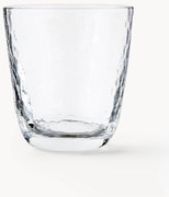 Set di 4 bicchieri acqua in vetro soffiato irregolare Hammered