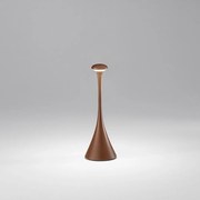 Lampada Da Tavolo Esterno Ricaricabile Pinut Moderna Alluminio Corten Led Cct