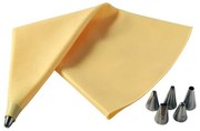 Sacca da pasticceria in silicone + 6 beccucci TORO giallo/acciaio inox