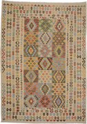 Kilim Tappeto 200x290 Beige (Afghanistan) Tessuto A Mano