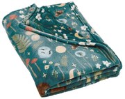Coperta verde in micropile 130x170 cm Enchanted Twilight Animals – Catherine Lansfield