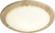 Plafoniera classica naturale con vetro bianco - Mesiac