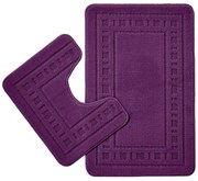 Set di tappetini per il bagno viola scuro 2 pz per WC 50x80 cm Armoni – Catherine Lansfield