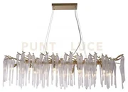 Heritage 10lt diner bar pendant, metallo dorato e vetro trasparente