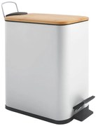 Cestino per la spazzatura bianco in acciaio con pedale 5 l Erik – Spirella