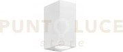Applique biemissione qubo bianca 2 luci attacco gu10 ip54 6,7x9,3x1...