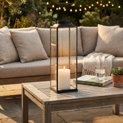 BRIGITTE - lanterna in vetro e acciaio