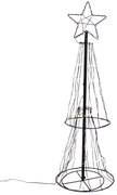 Lampada da terra natalizia albero nero 150 cm incl. LED RGB con timer IP44 - Ugoku