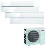Condizionatore a muro multisplit trial MITSUBISHI ELECTRIC LN 9 + 9 + 12 23000 BTU classe raffreddamento A++, bianco