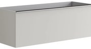 Mobile da bagno sotto lavabo Pixel plain grigio laccato opaco L 120 x H 40 x P 45.5 cm 1 cassetto, lavabo non incluso
