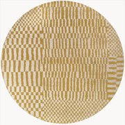 Tappeto rotondo jacquard lavabile da interno-esterno Berber