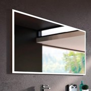 Specchio con illuminazione integrata bagno rettangolare Eklettica L 95 x H 70 x P 3 cm grigio / argento