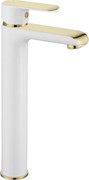 Rubinetto da lavabo Rea Bloom White Gold high