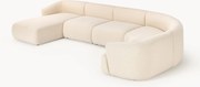 Divano angolare XL componibile in bouclé Sofia