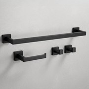 Set accessori da bagno Rio Black 4 pezzi