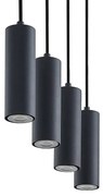 Lindby - Maniva 4 Lampada a Sospensione Black/Wood Lindby