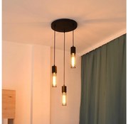 Lampadario a sospensione con filo MELODY 3xE27/15W/230V nero