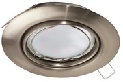 Faretto Ad Incasso Moderno Peneto Acciaio Nichel Satinato 1 Luce Gu10 4,6W