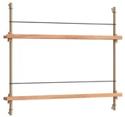 Moebe - Magazine Shelving Oak/Warm Grey Moebe