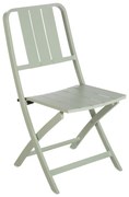 Sedia da giardino pieghevole Idaho NATERIAL, struttura e seduta in alluminio verde