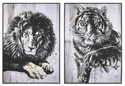 Quadro DKD Home Decor 103 x 4,5 x 143 cm Tigre Coloniale (2 Unità)