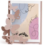 Porta foto butterly piccolo beige in ferro 16x20cmh(13x18formatofoto)