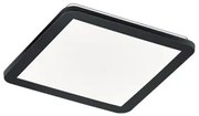 Plafoniera quadrata nera 30 cm con LED dimmerabile a 3 livelli IP44 - Lope