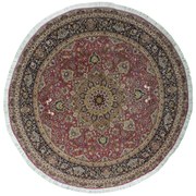 Tabriz Tappeto 290 x 290 Rosso (Iran) Annodato A Mano