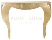 Consolle dal design armonico chippendale oro in ferro 100x30x80cmh