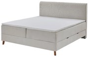 Letto boxspring beige con contenitore 180x200 cm Memphis - Meise Möbel
