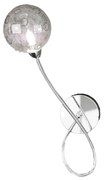 Applique Contemporanea Sx Super Ball Metallo Cromo Vetro Pirex 1 Luce G9