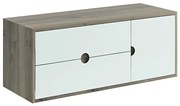 Mobile da bagno sotto lavabo VISOBATH Kompas bianco L 120 x H 48 x P 22 cm 2 cassetti 1 anta, lavabo non incluso