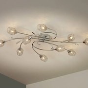 Plafoniera neoclassico Adriana Ø 86 cm cromo IP20, 10XG9