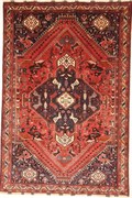 Gashghai Tappeto 310 x 210 Rosso (Iran) Annodato A Mano