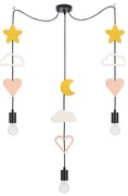 Lampadario sospeso per bambini TRIO 3xE27/20W/230V giallo/bianco/rosa