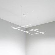 Lampadario Moderno Net Bianco Led Grande