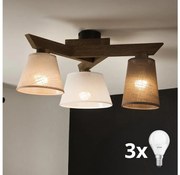 Brilagi - Lampadario LED ANTHONY 3xE14/40W/230V rovere noce