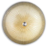 Plafoniera Classica Shell Vetro Ambra 6 Luci E27